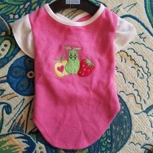 NWT Small Pink Fruit Bowl Tee Casual Canine